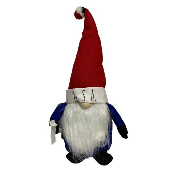 XL 20” tall Rae Dunn America The Beautiful Gnome new memorial day NWT - Picture 1 of 5
